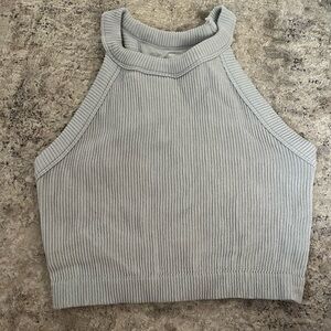 Aerie Ribbed Gray Crop Top
